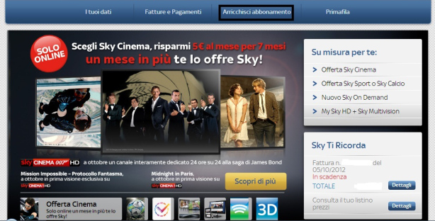 Come modificare abbonamento sky su