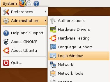 Ubuntu Login Window