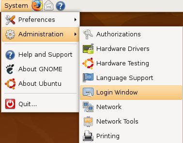 Ubuntu Login Window