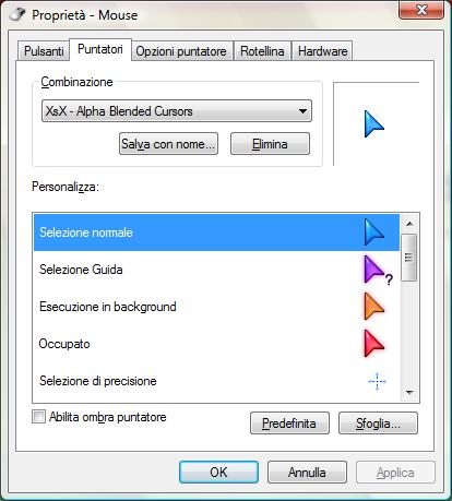 Cambiare il Cursore del Mouse in Windows 7
