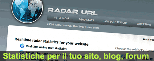 Monitorare in Tempo Reale gli Accessi di un Blog o Sito Web con RadarURL