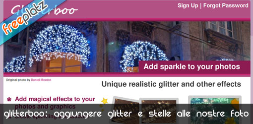 Come Aggiungere Effetto Glitter alle Foto con Glitterboo