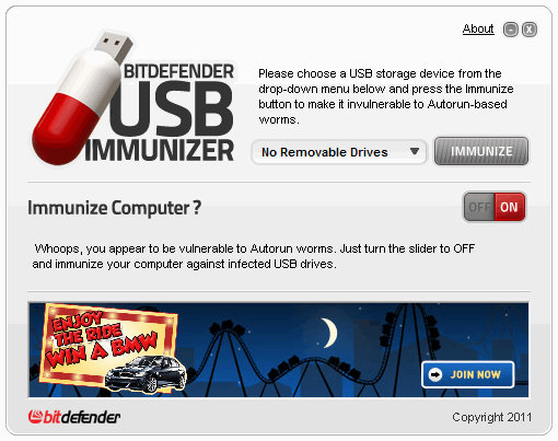 BD USB Immunizer Screenshot