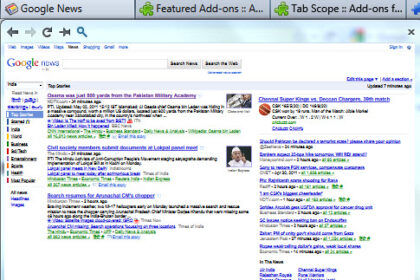 Google News Preview Of Tabscope