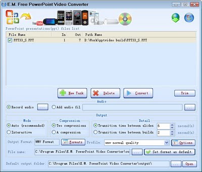 Convertire File Powerpoint PPT PPS in Video