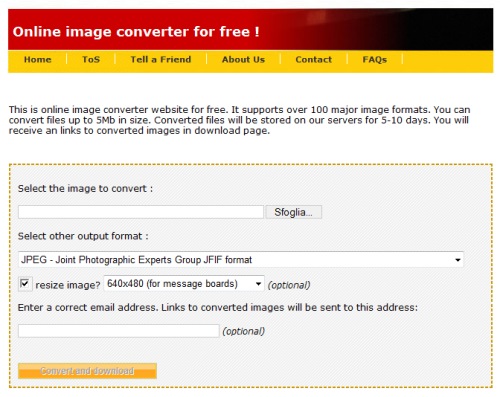 Convertire Immagine in 100 Formati Differenti con Go2Convert