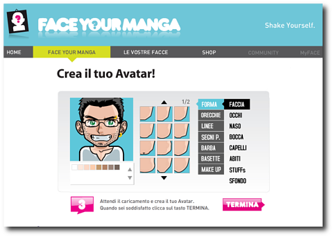 Creare un avatar in stile manga con “Face Your Manga”