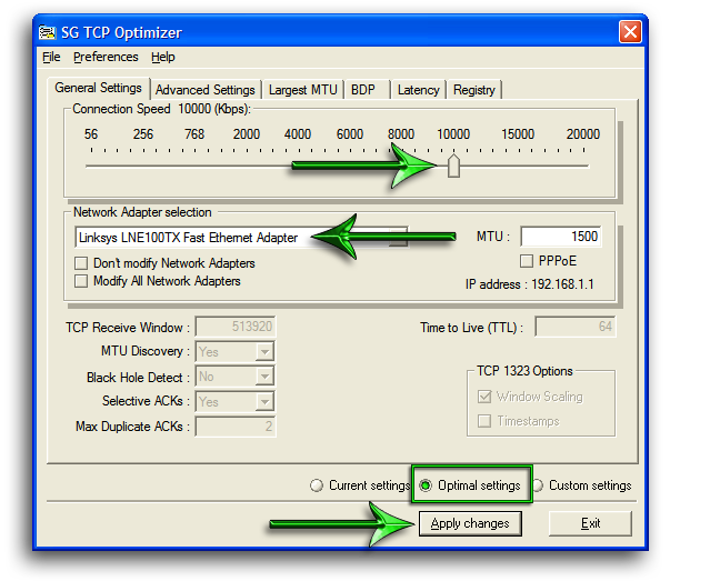 TCP Optimizer