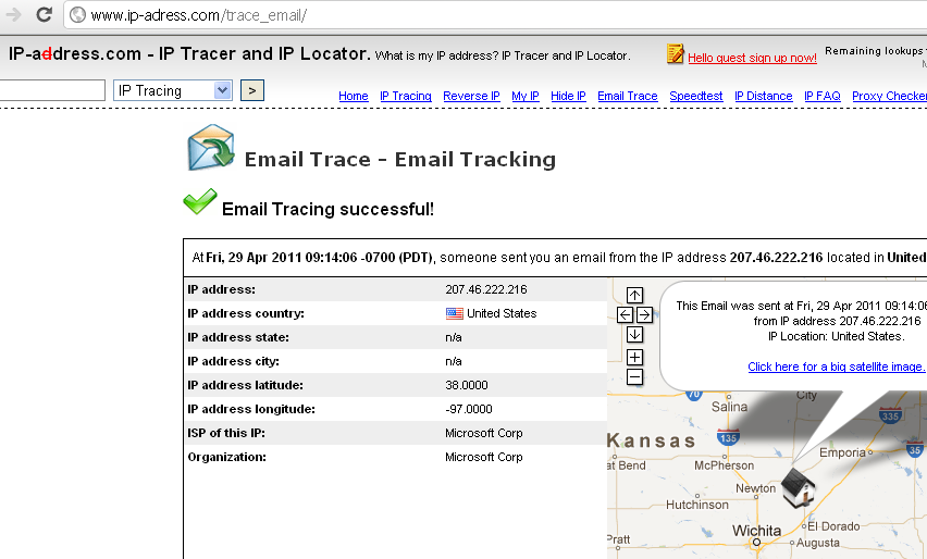 Email Trace IP Trace