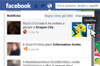 Disattivare Notifiche Facebook