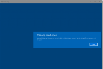 Microsoft Edge This app can’t be opened