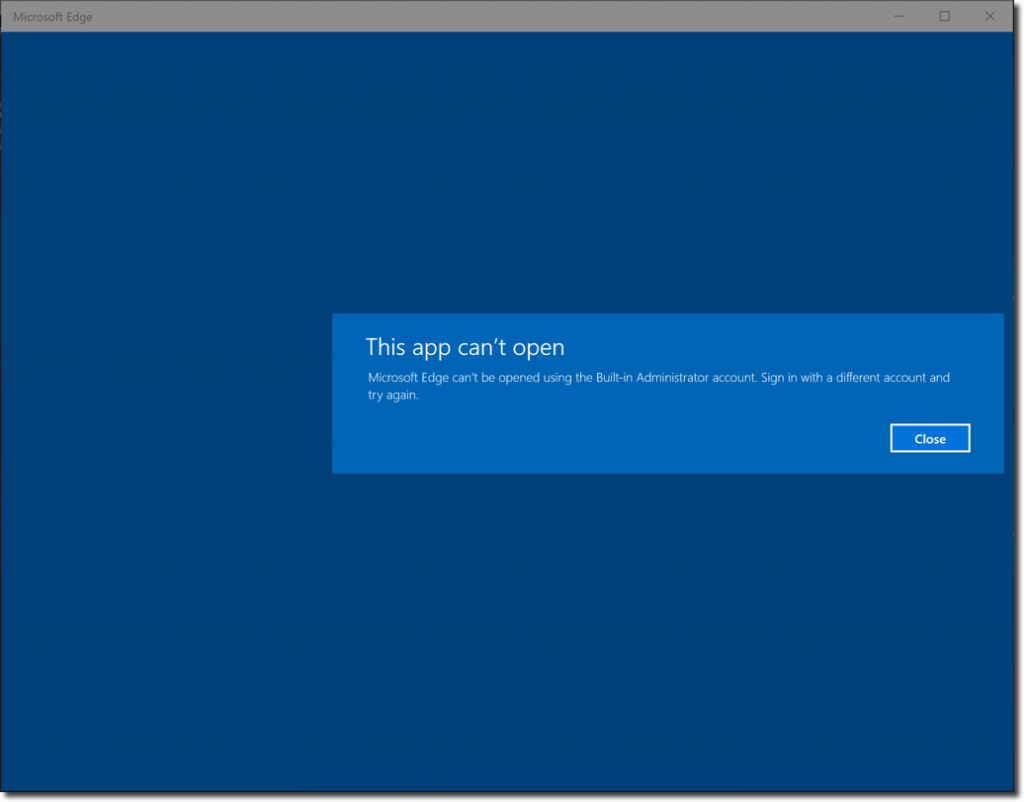 Microsoft Edge This app can’t be opened