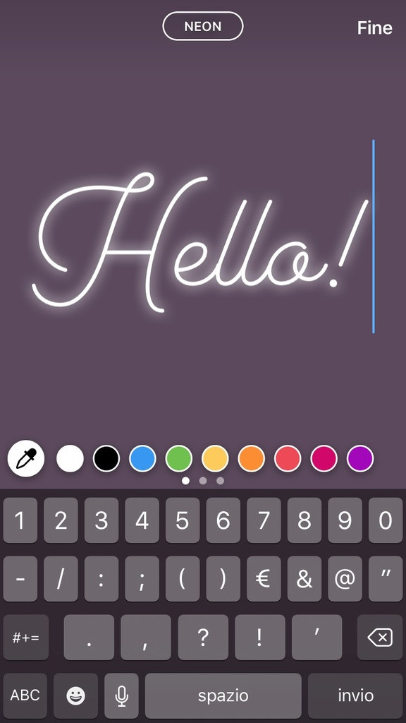 caratteri Speciali nelle Instagram Stories