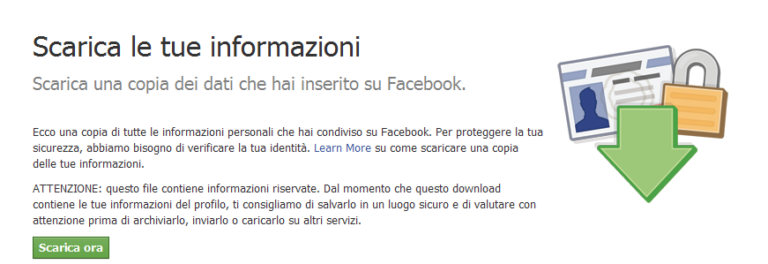 Come salvare tutte le foto, i video e le informazioni del proprio account Facebook