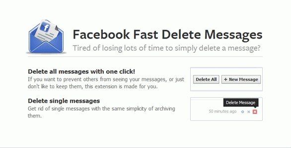 Eliminare rapidamente alcuni o tutti i messaggi di Facebook con Facebook Fast Delete Messages
