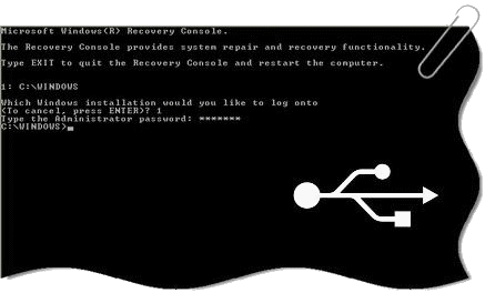 Come Avviare la console di ripristino di XP da USB