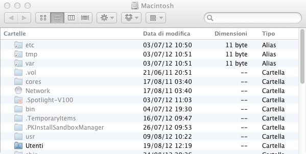 Come Rendere visibili i file di Sistema di OS X