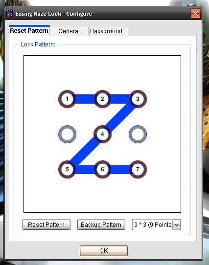 Bloccare Windows con La Sequenza di Blocco Pattern con Eusing maze Lock