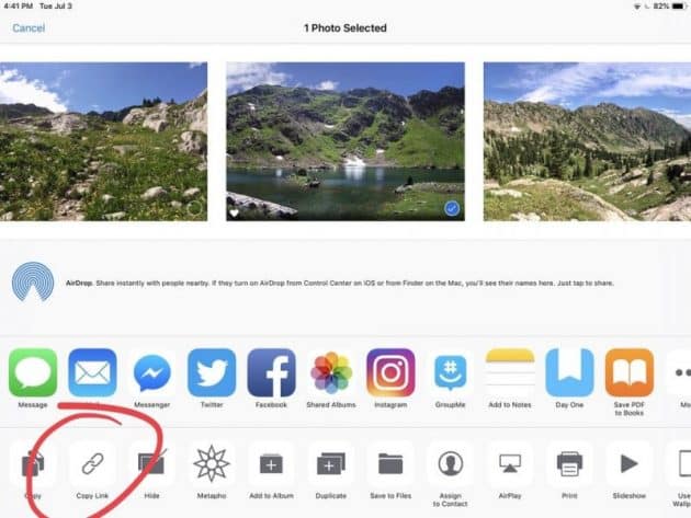 Come generare link per condividere foto e video su iOS 12