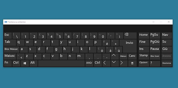 Come usare la tastiera su schermo se quella principale non funziona
